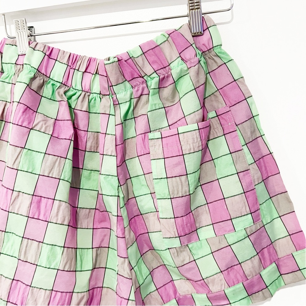 Free People Linus Plaid 2 Piece Cropped Top & Short Matching Set size Small NEW - Picture 6 of 9